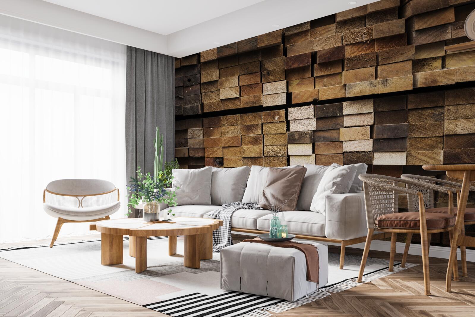 Fototapeta drevené dosky usporiadané v poradí