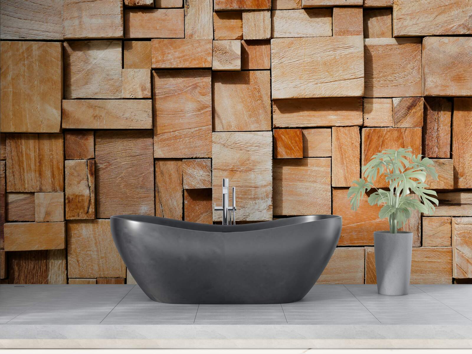 Fototapeta dekoračný výrobok z drevených úlomkov