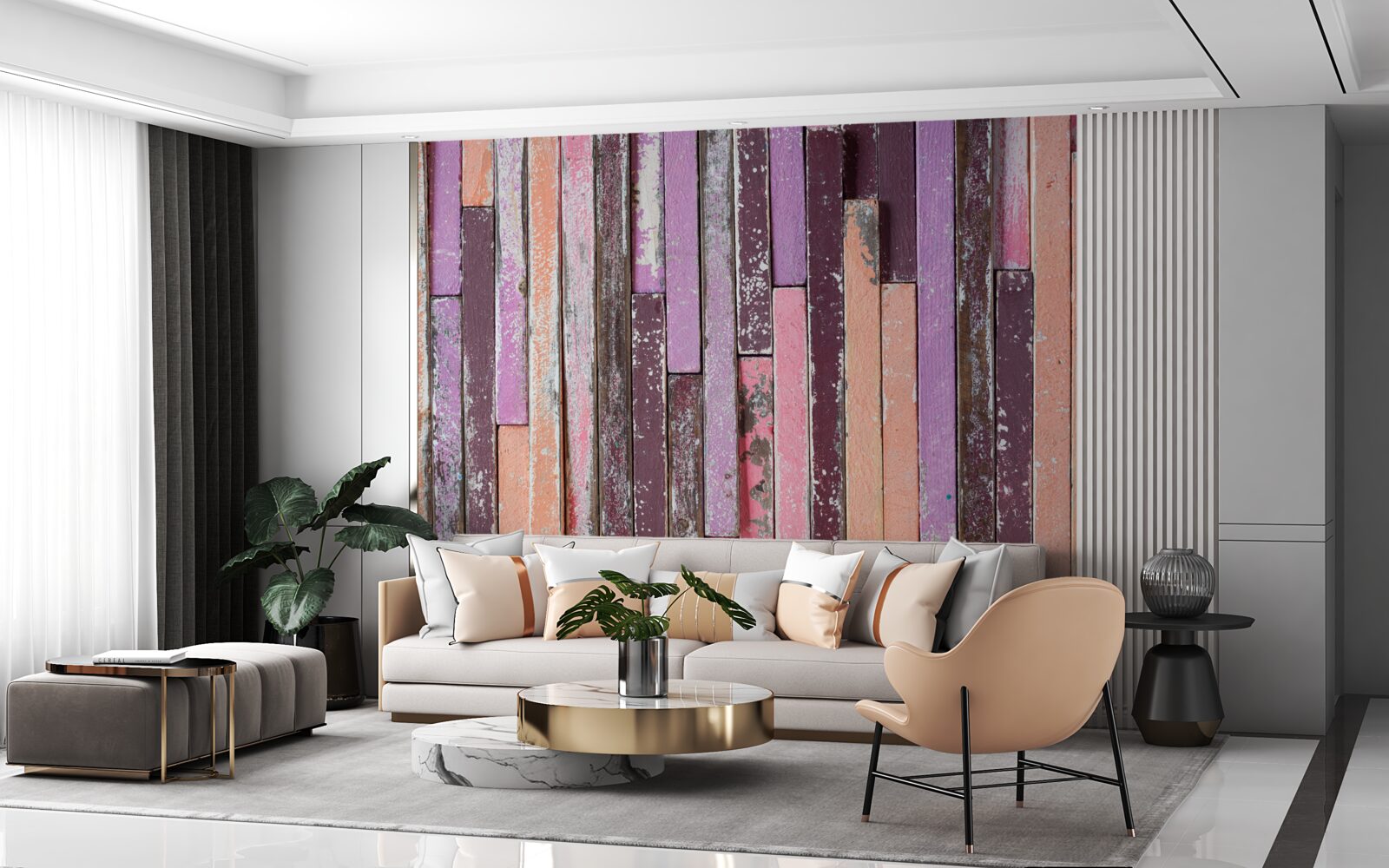 Fototapeta drevené parketové lišty v rôznych farbách z dávnych čias