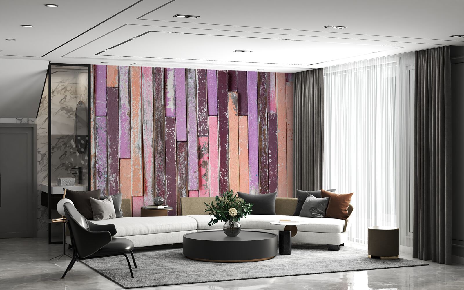 Fototapeta drevené parketové lišty v rôznych farbách z dávnych čias