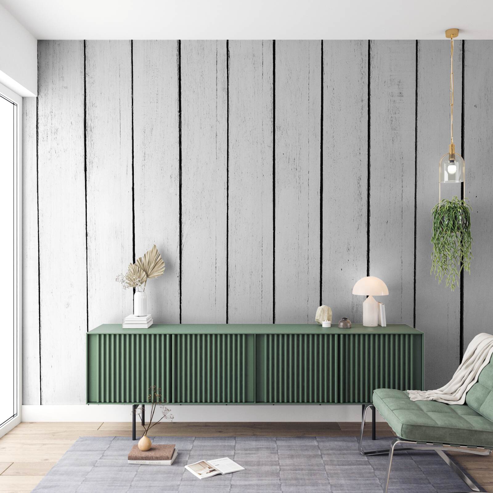 Fototapeta biela parketová doska