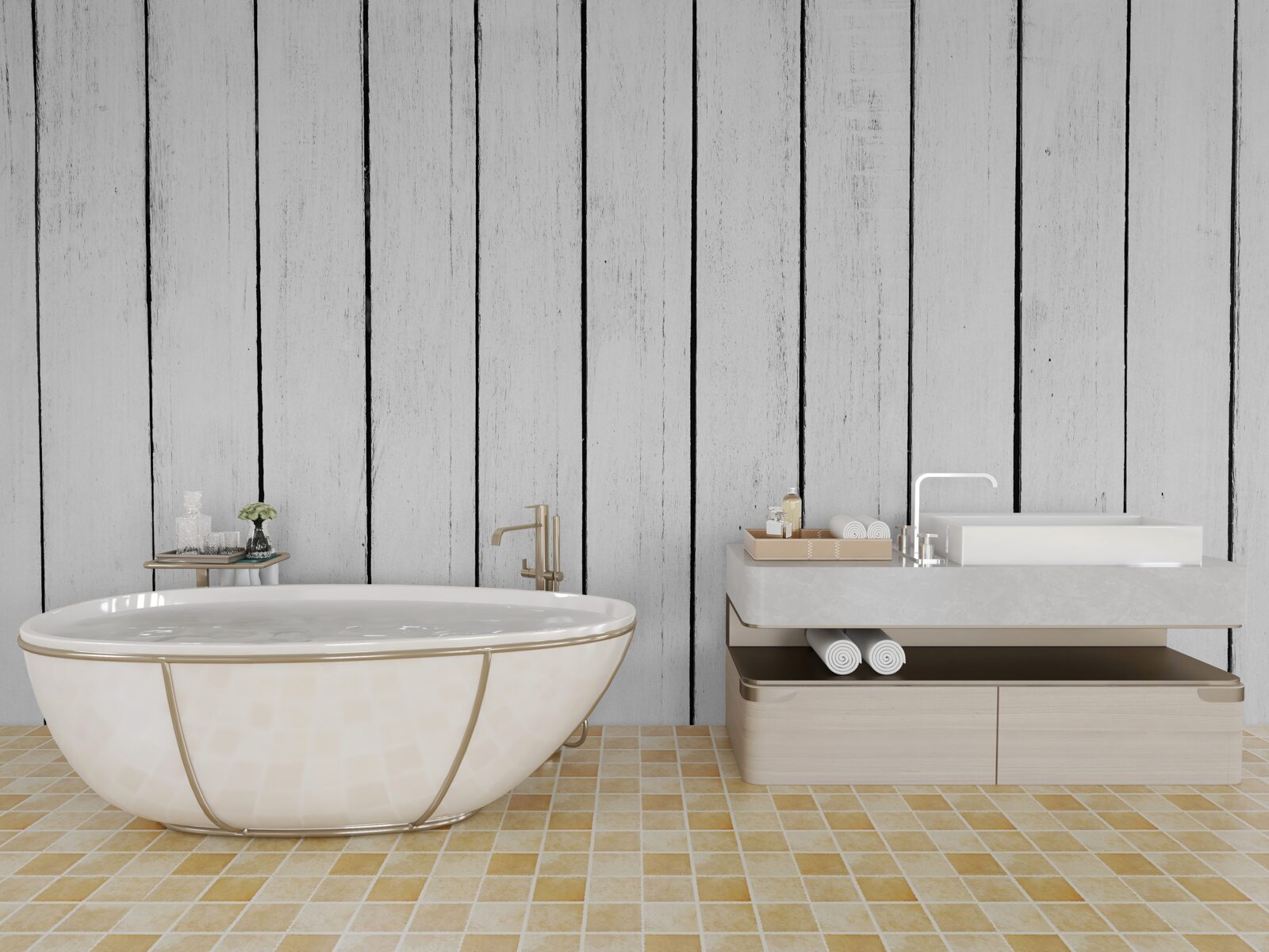 Fototapeta biela parketová doska