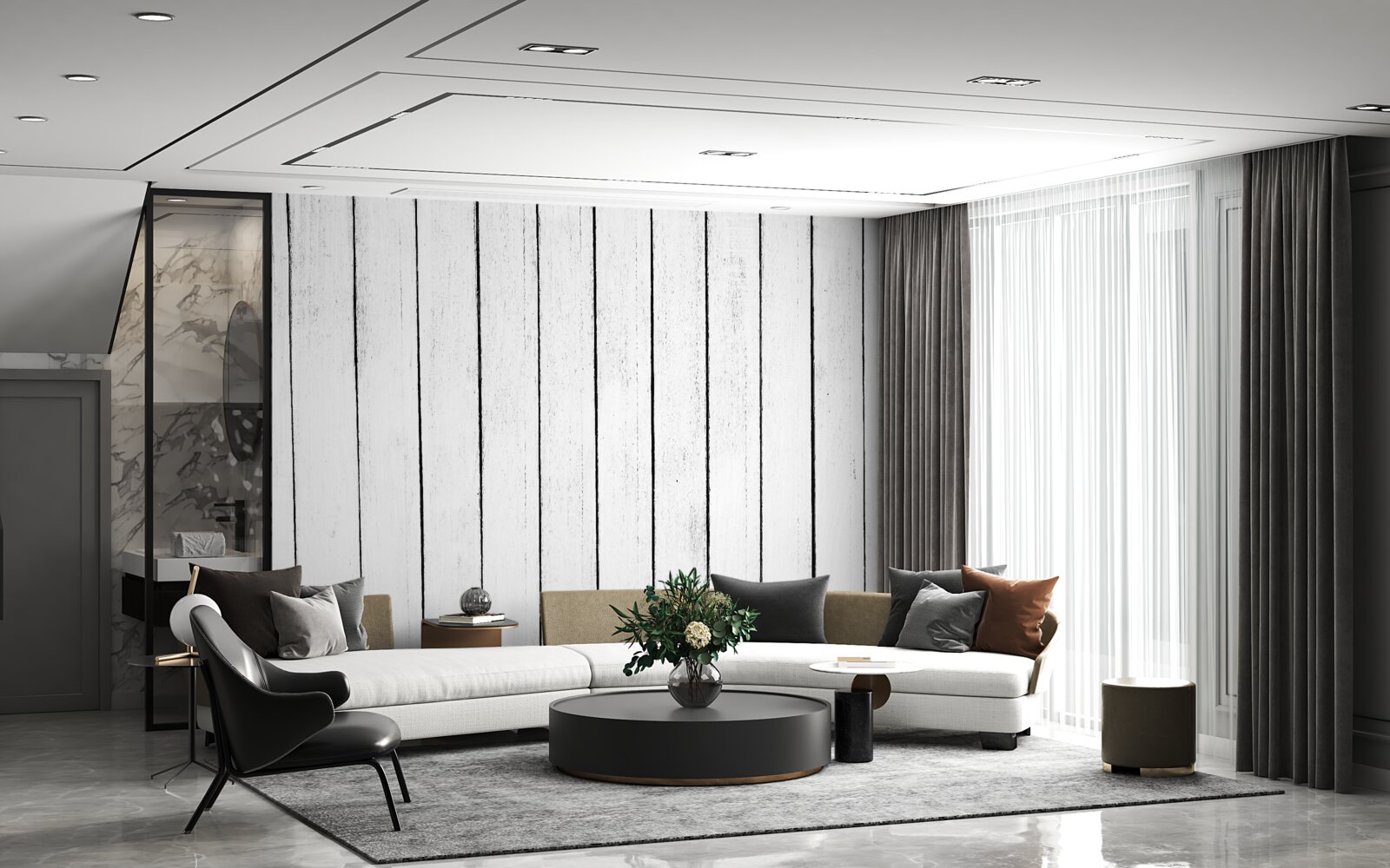 Fototapeta biela parketová doska