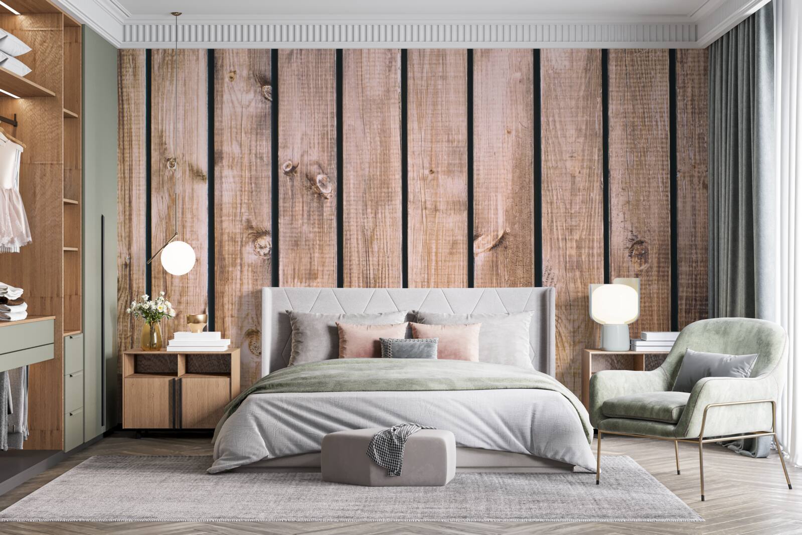 Fototapeta hnedá parketová doska