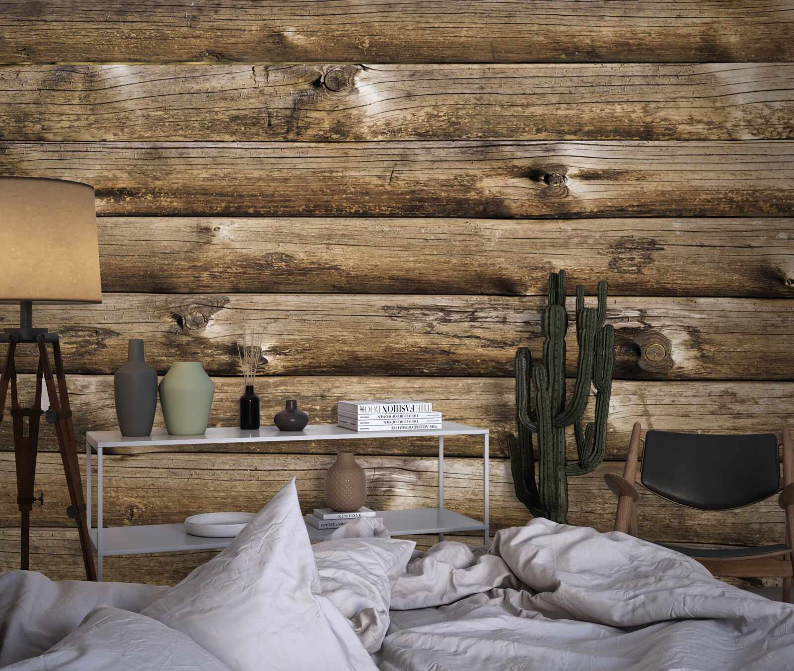 Fototapeta Stena z hnedých kmeňov