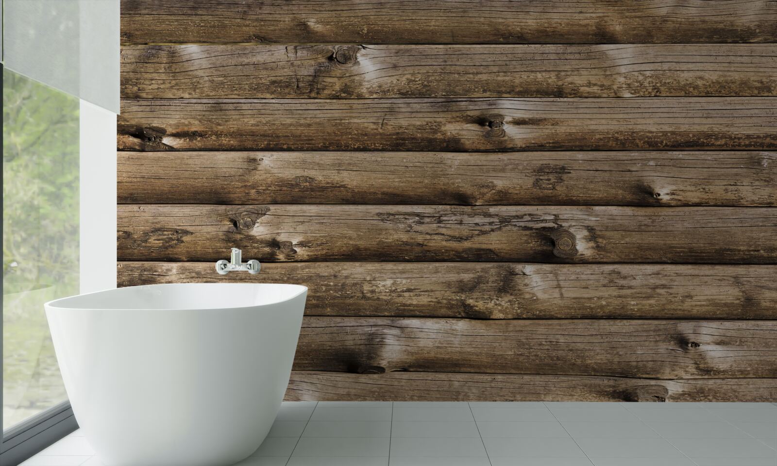 Fototapeta Stena z hnedých kmeňov