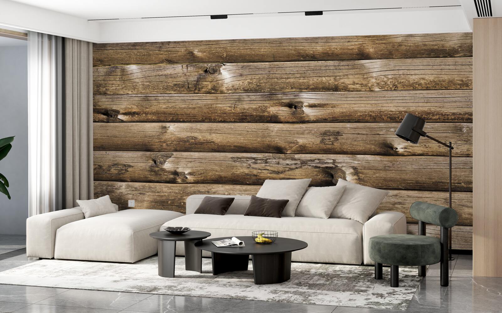 Fototapeta Stena z hnedých kmeňov