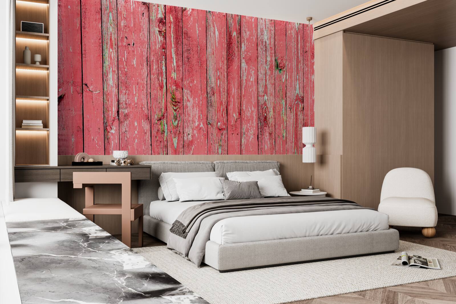 Fototapeta plot natretý na ružovo