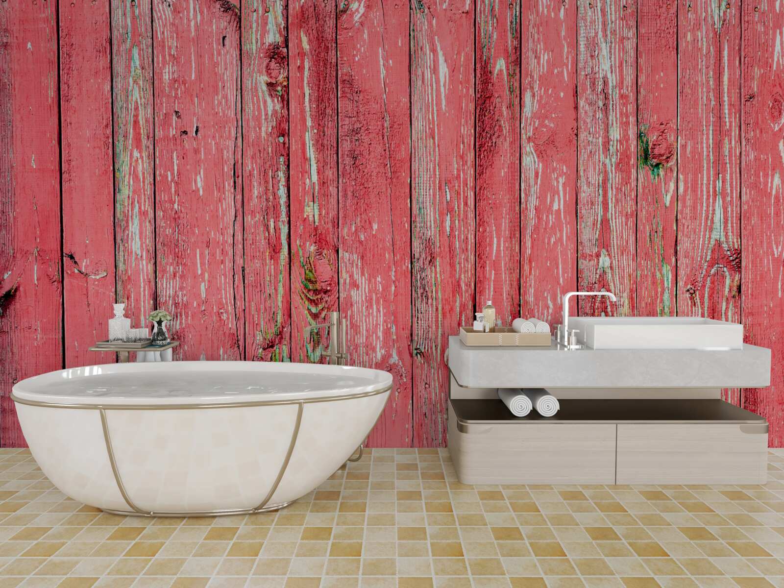 Fototapeta plot natretý na ružovo