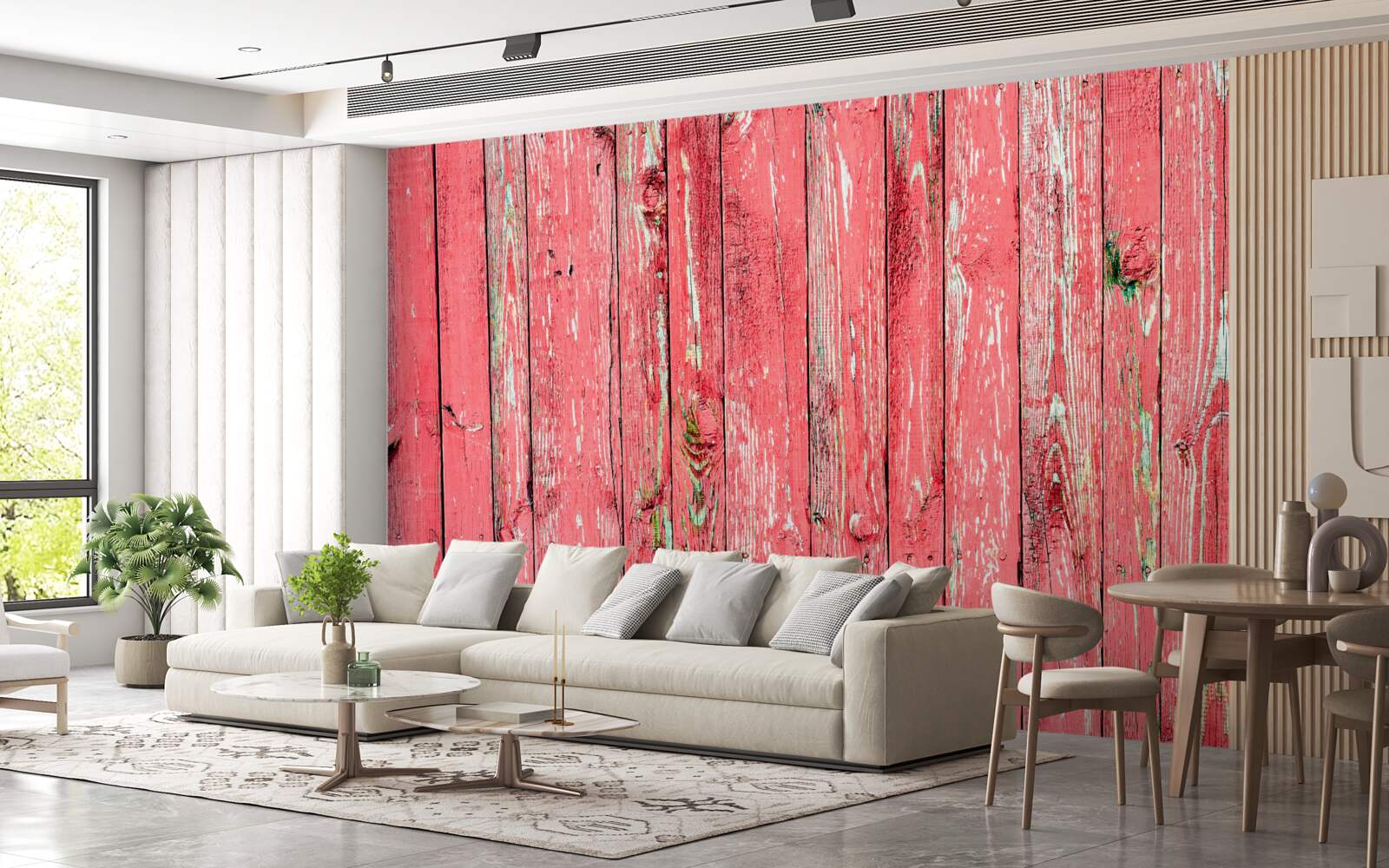 Fototapeta plot natretý na ružovo