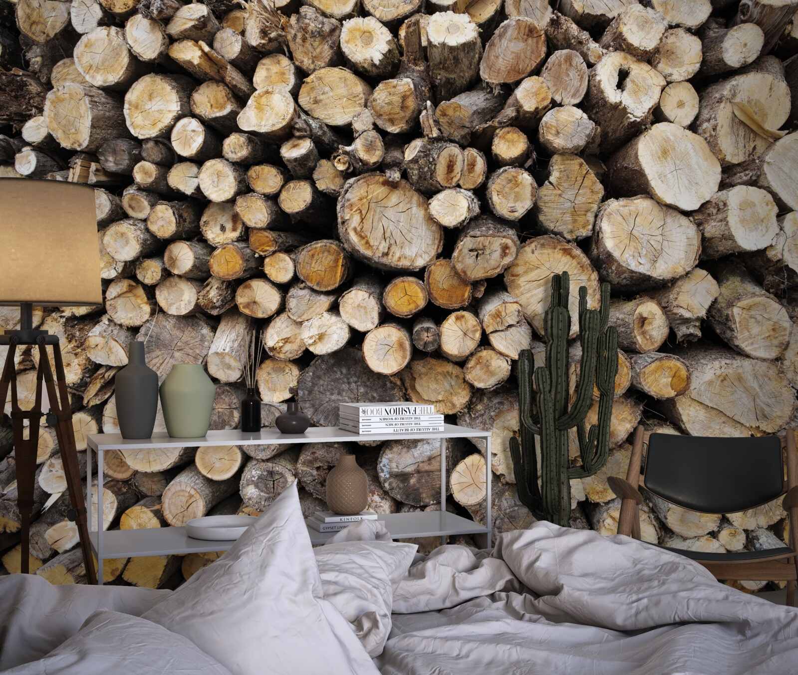 Fototapeta je veľa vyrúbaných stromov