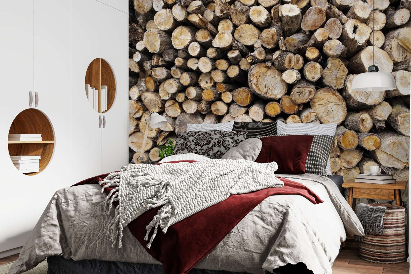 Fototapeta je veľa vyrúbaných stromov