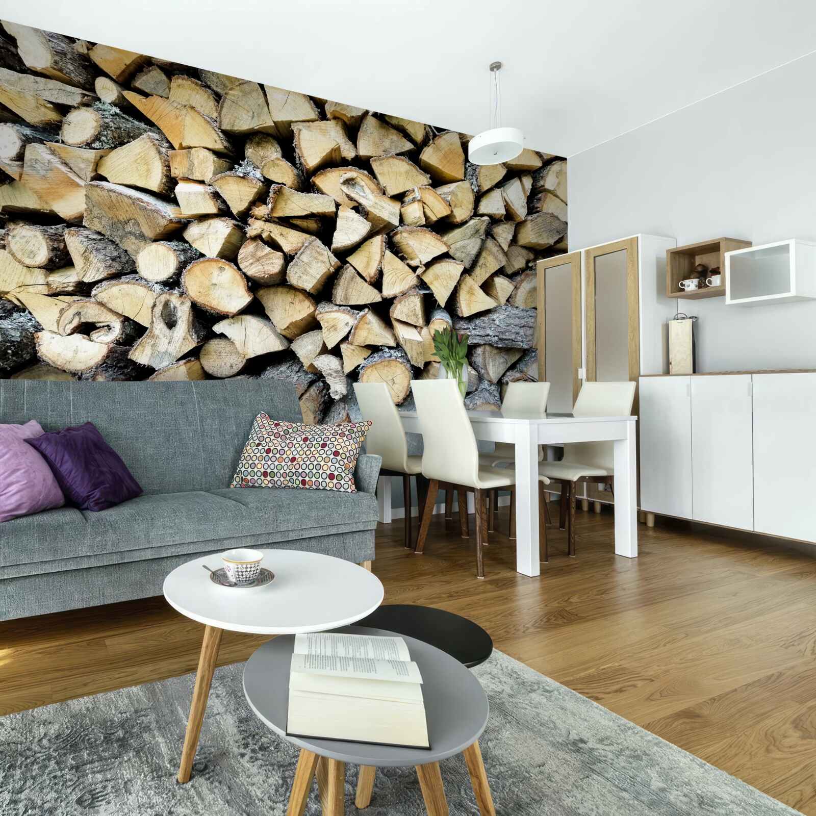 Fototapeta odpadové drevené bloky