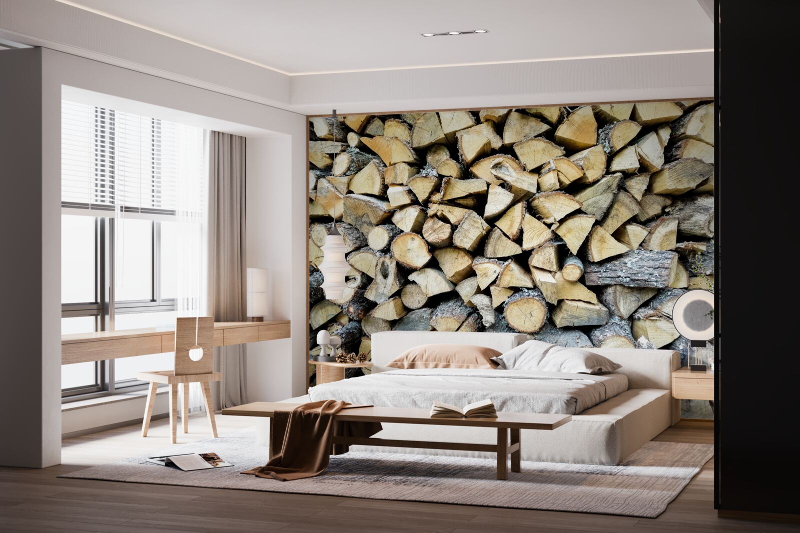 Fototapeta odpadové drevené bloky