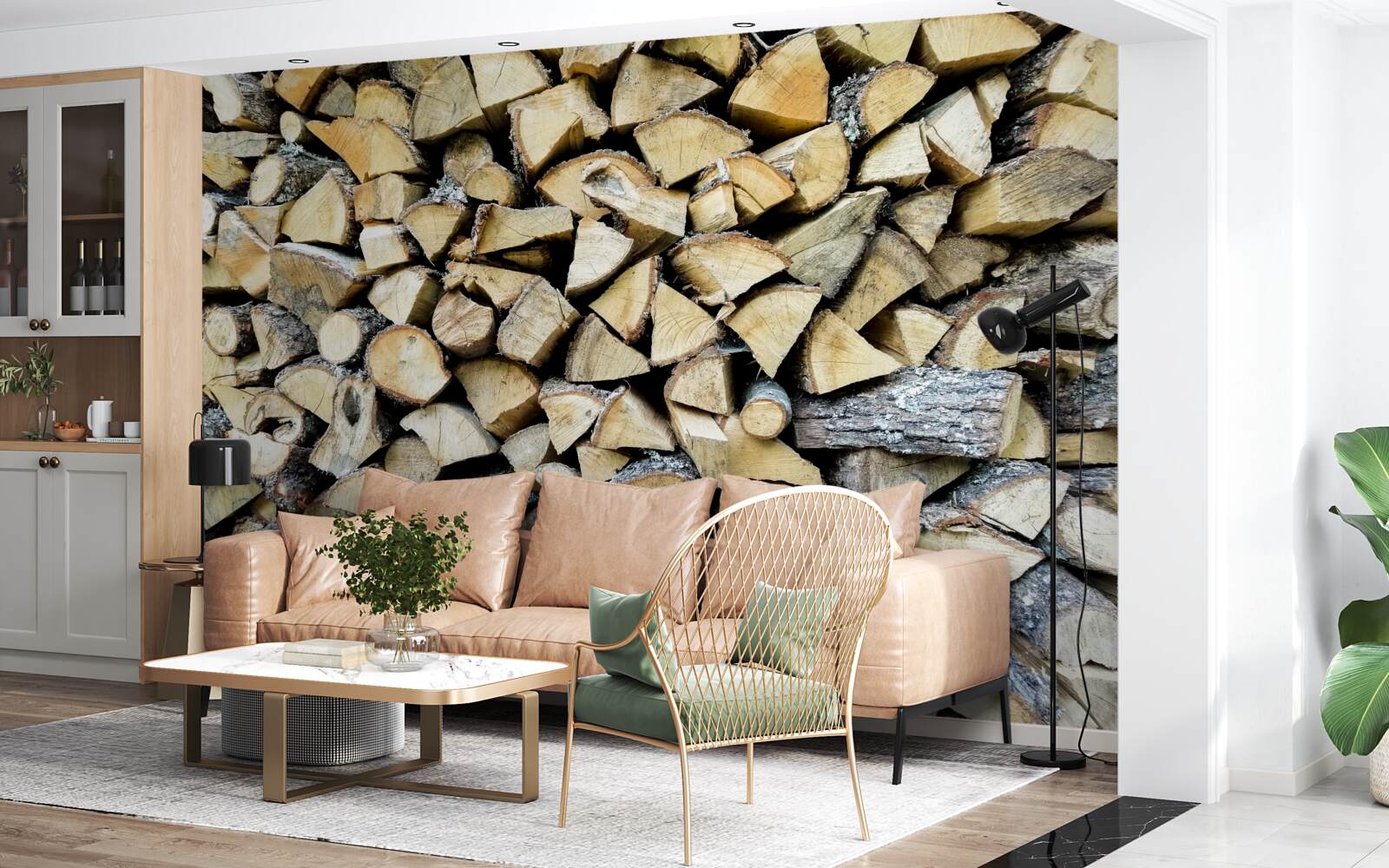 Fototapeta odpadové drevené bloky