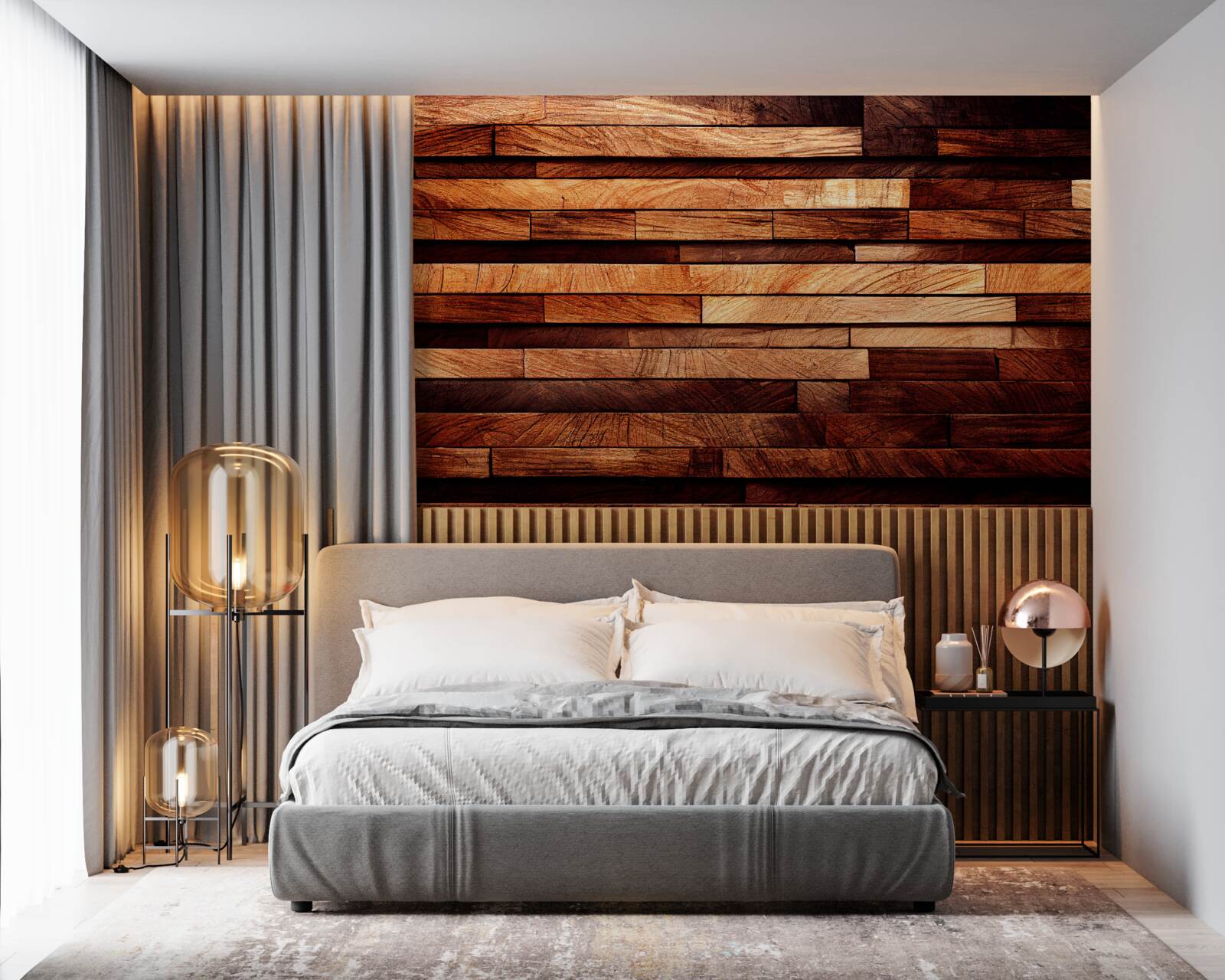 Fototapeta drevená stena zostavená z trámov