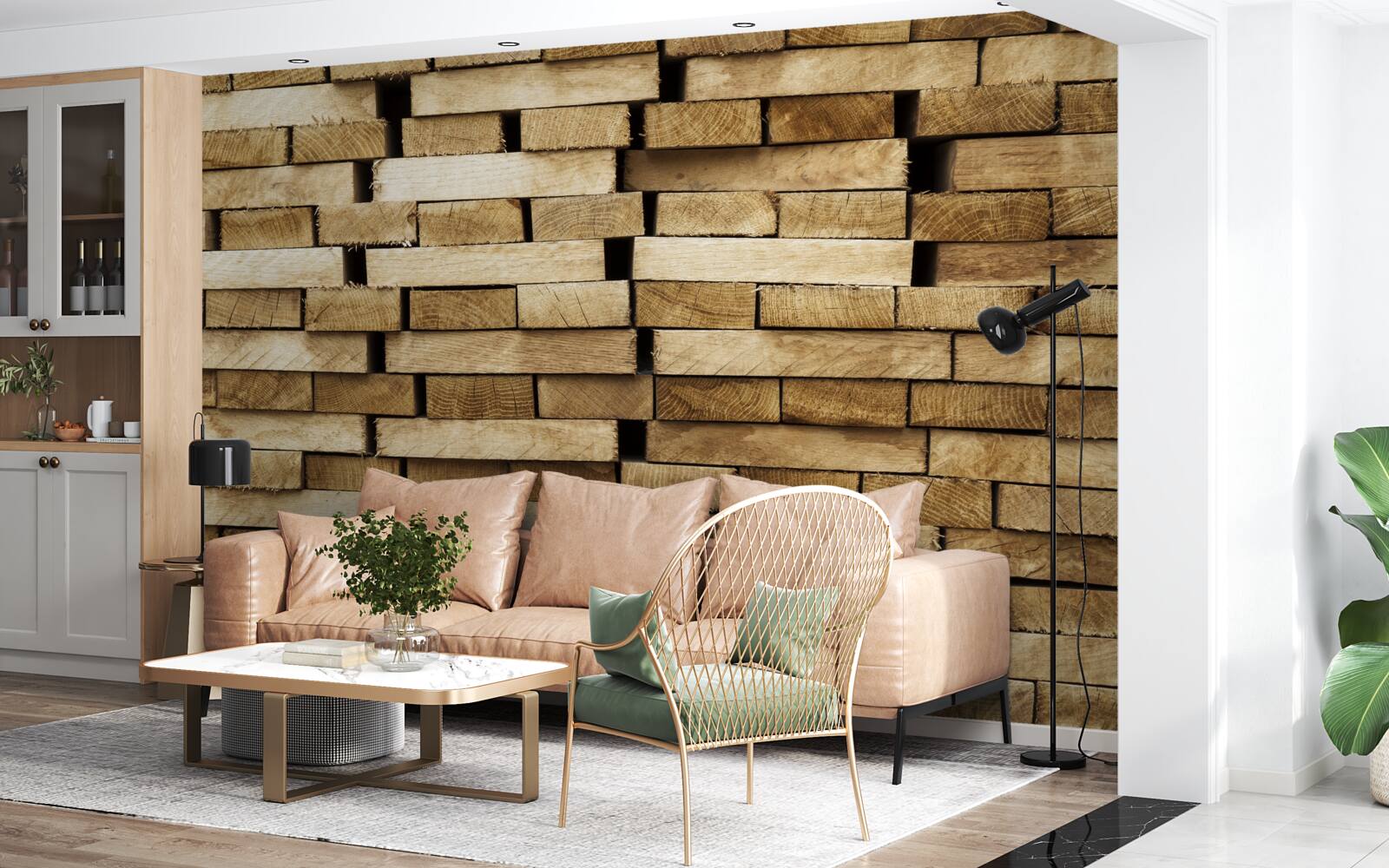 Fototapeta stena z dlažobných kociek