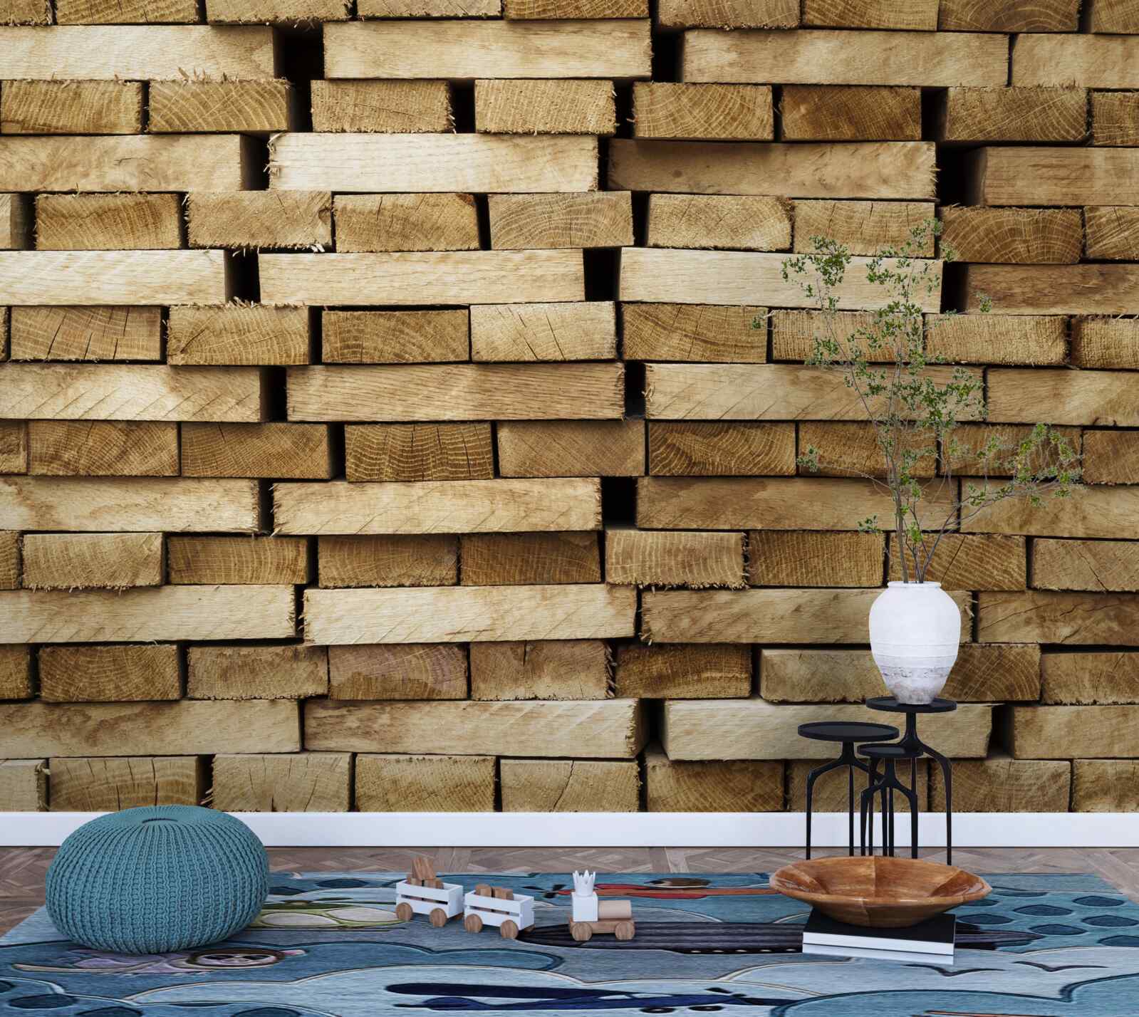 Fototapeta stena z dlažobných kociek