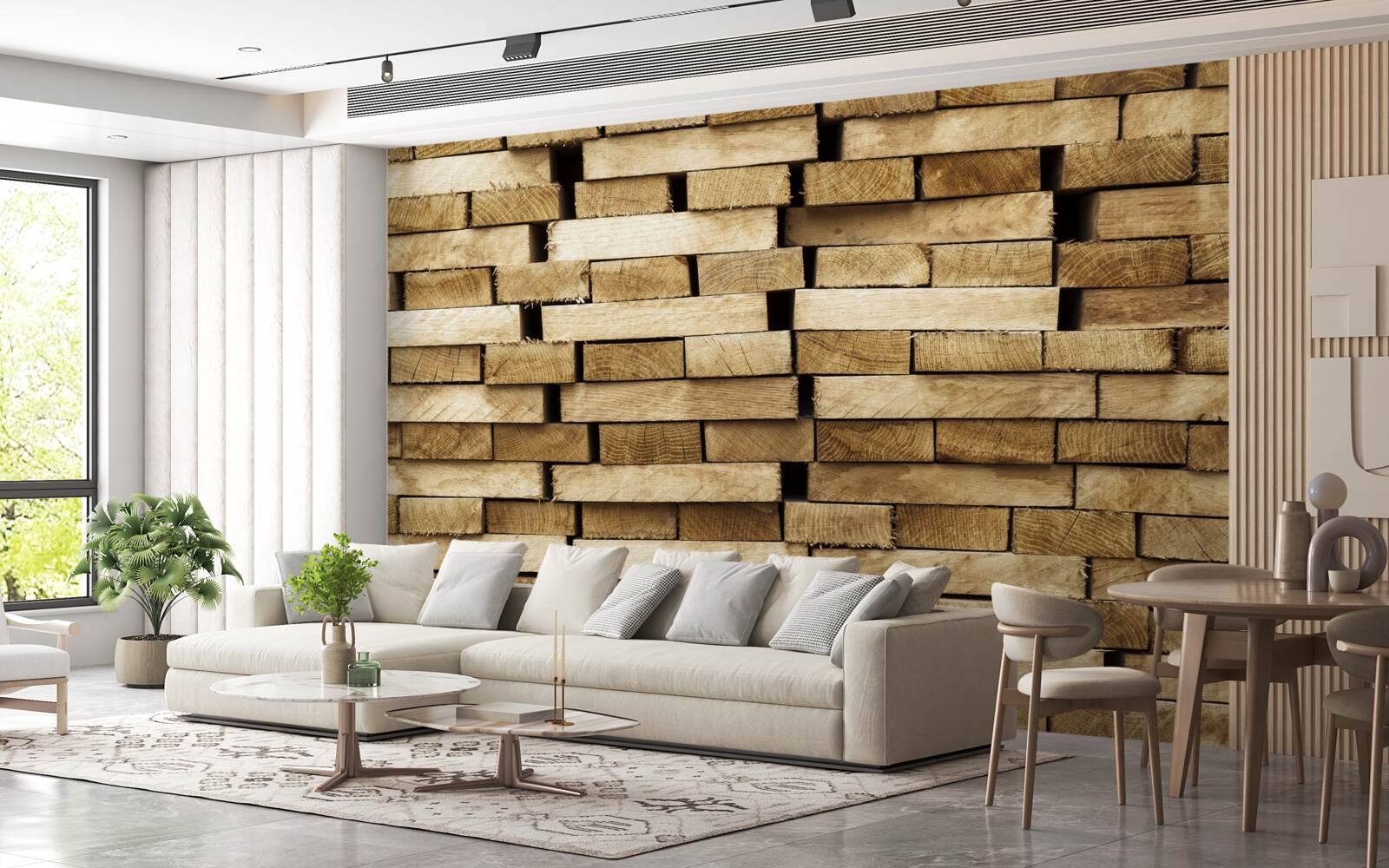 Fototapeta stena z dlažobných kociek