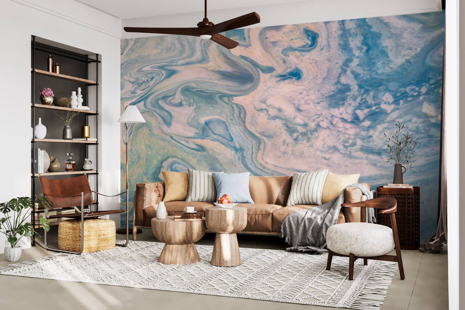 Fototapeta viacfarebné abstraktné čiary sledujúce hladké trajektórie