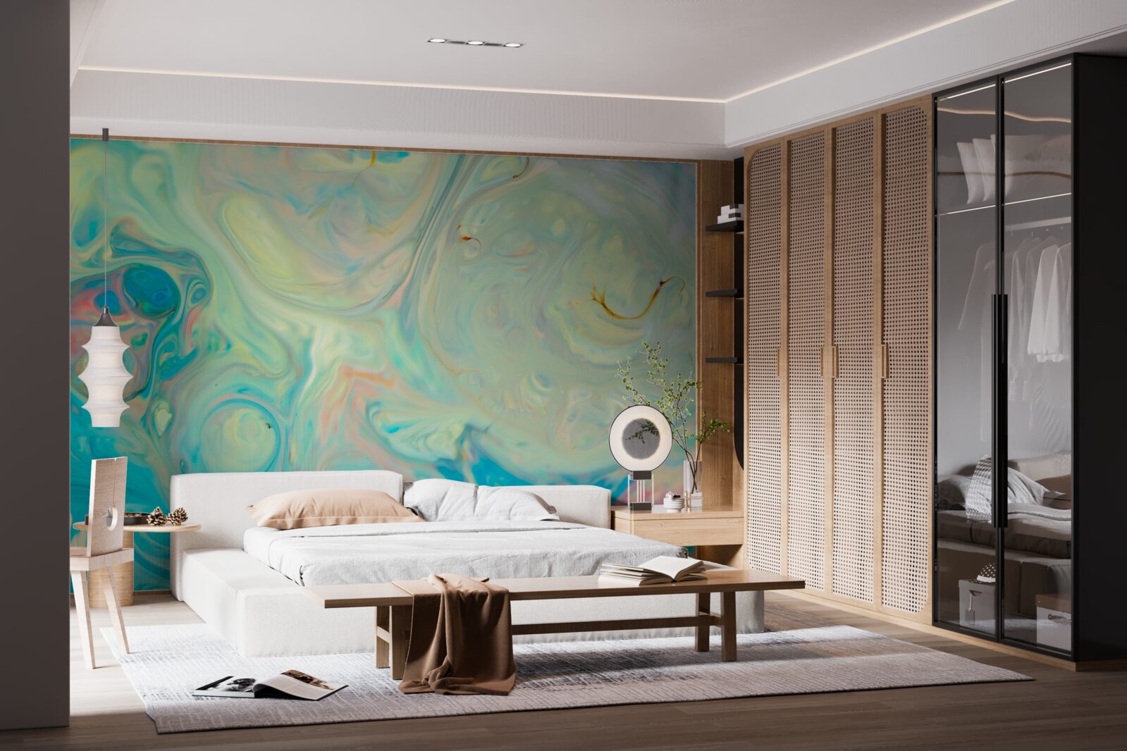 Fototapeta svetlé tyrkysové pozadie