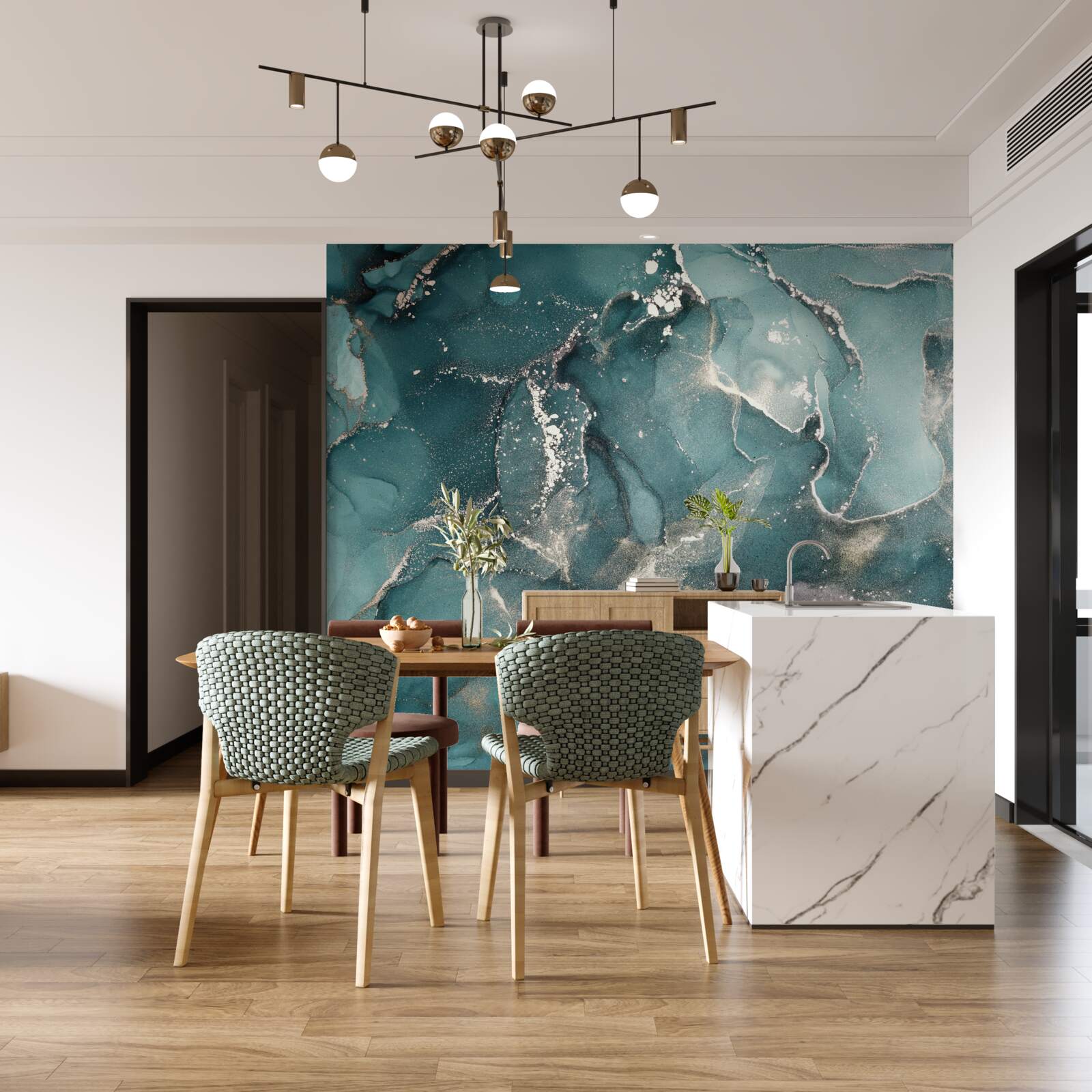 Fototapeta zelená kvapalina s tmavým odtieňom