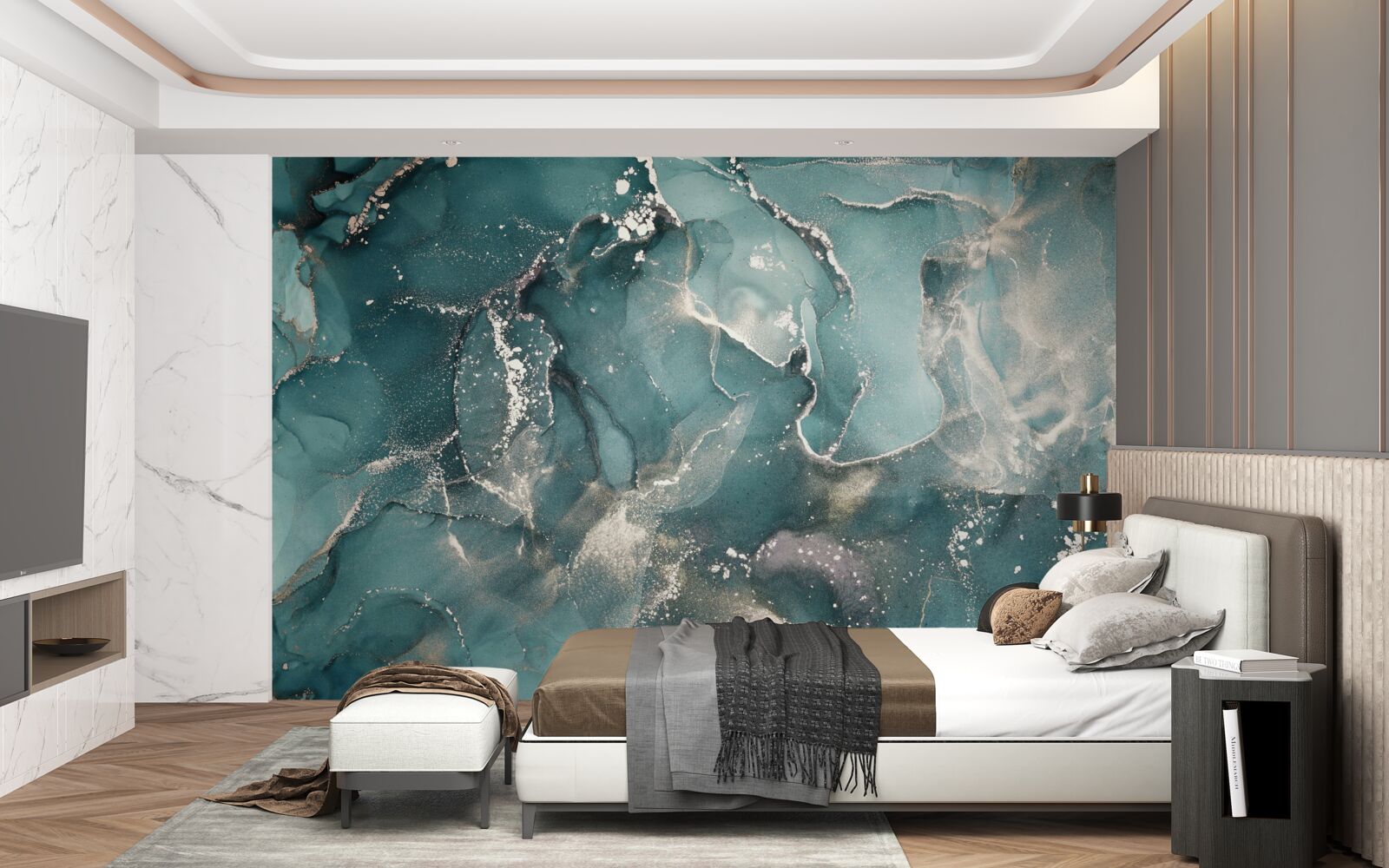 Fototapeta zelená kvapalina s tmavým odtieňom