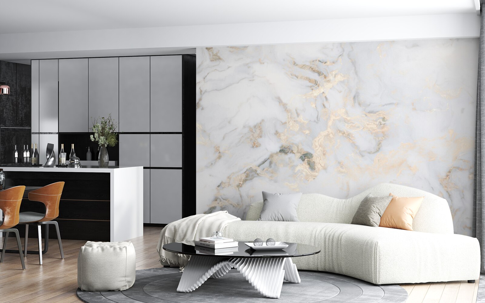 Fototapeta luxusný biely mramor