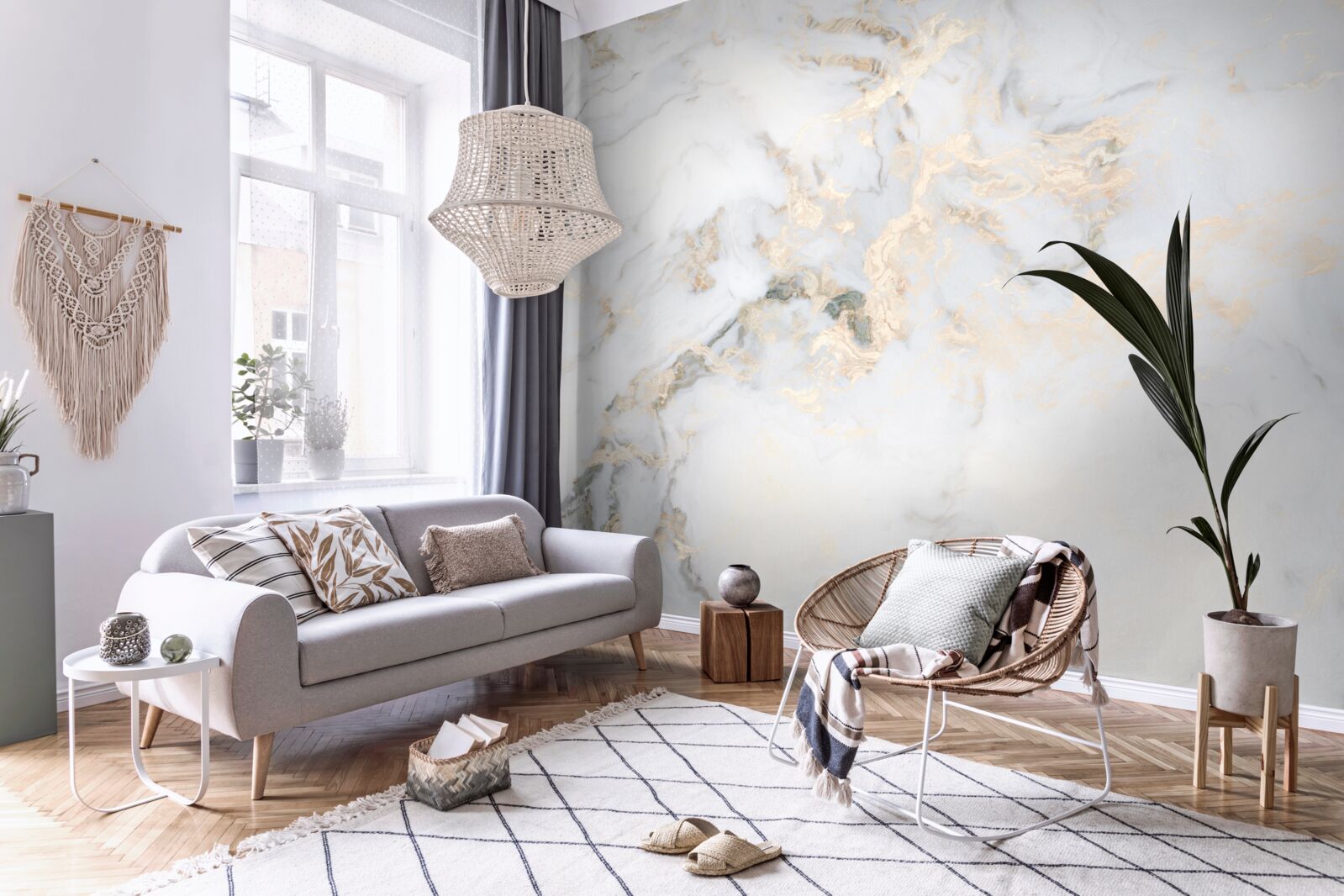 Fototapeta luxusný biely mramor