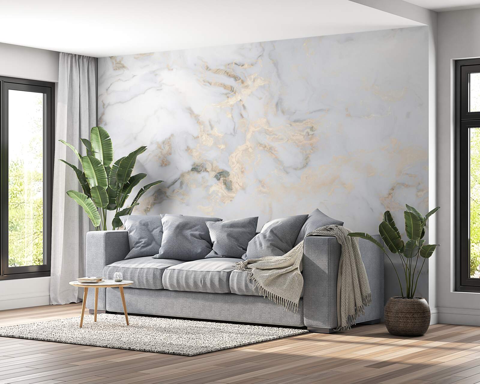 Fototapeta luxusný biely mramor