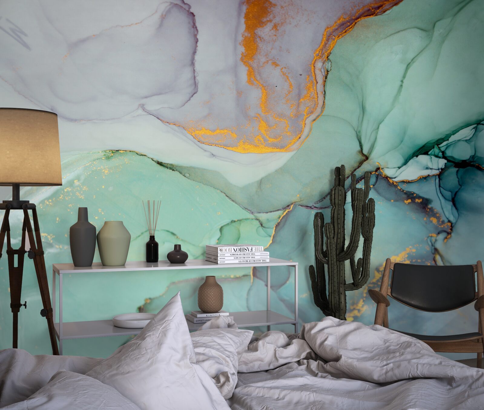 Fototapeta tyrkysový odtieň vzoru