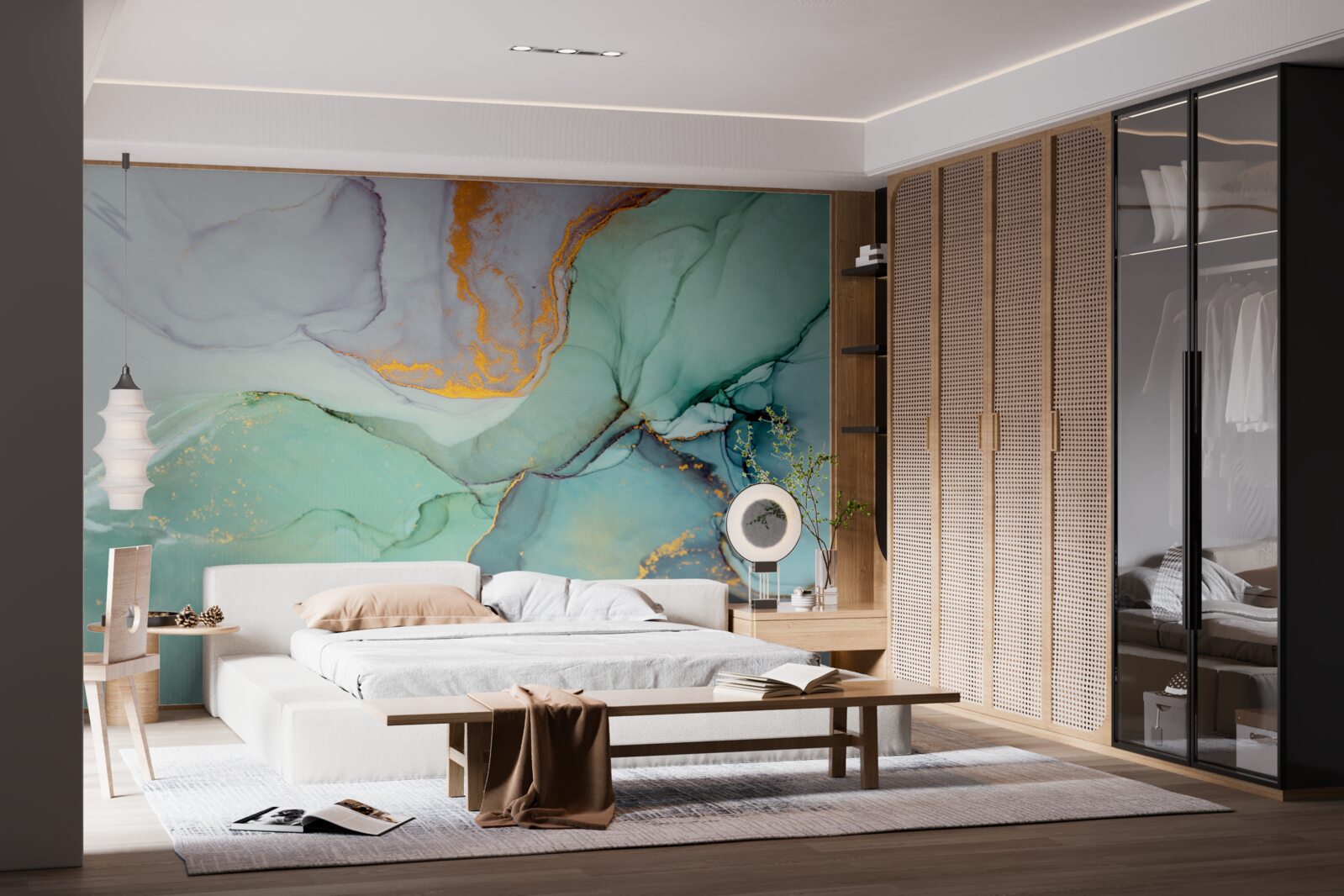 Fototapeta tyrkysový odtieň vzoru