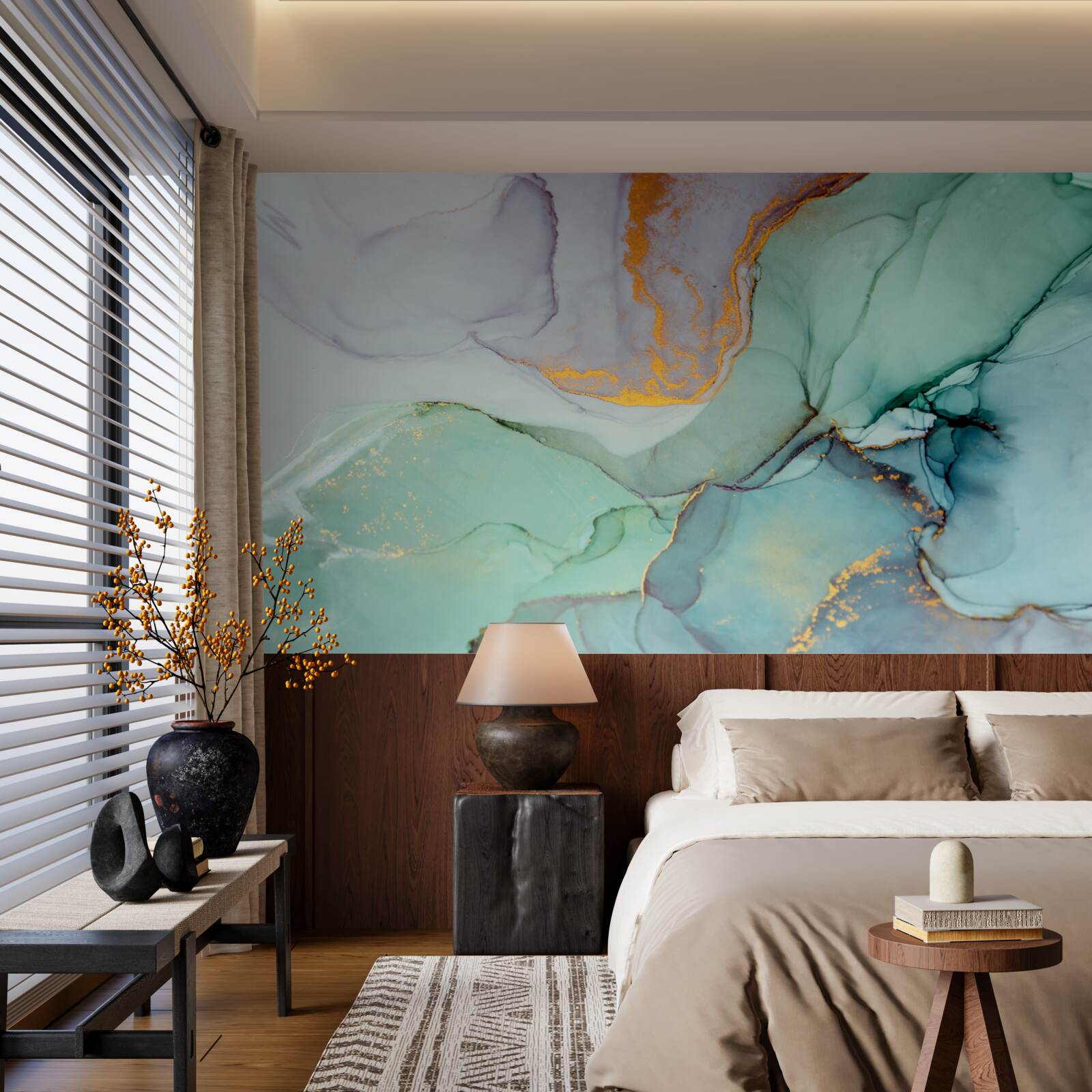 Fototapeta tyrkysový odtieň vzoru