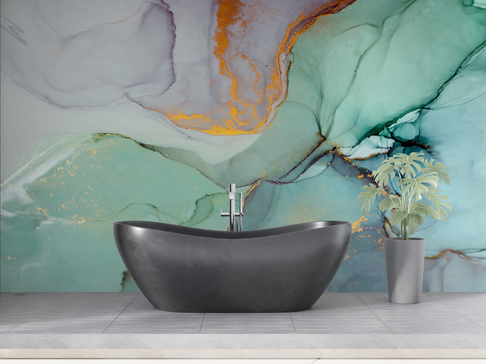 Fototapeta tyrkysový odtieň vzoru