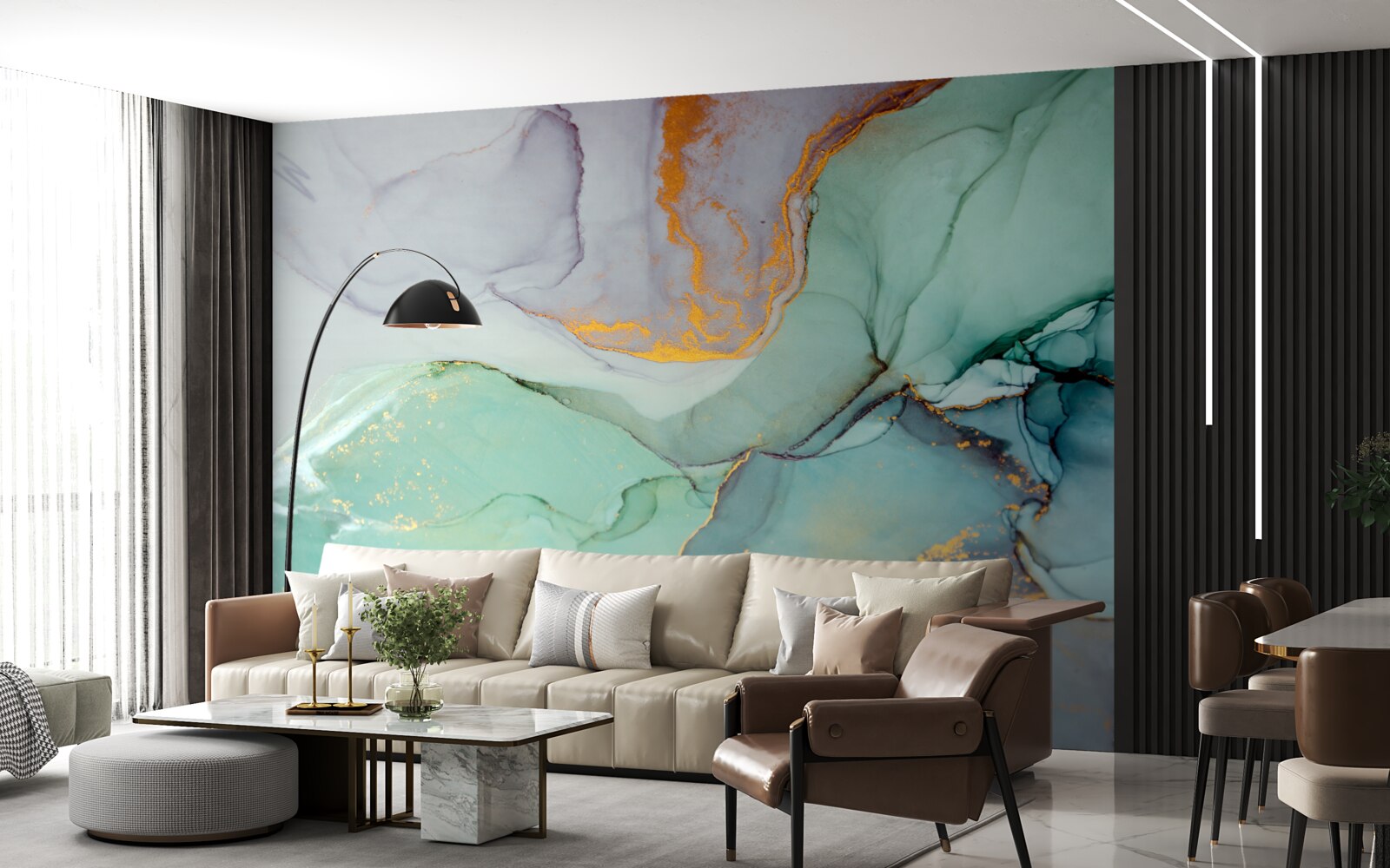 Fototapeta tyrkysový odtieň vzoru