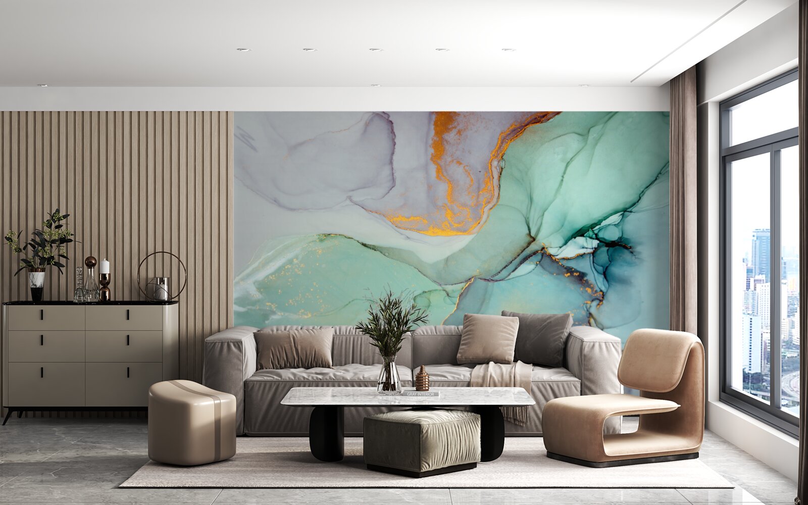 Fototapeta tyrkysový odtieň vzoru