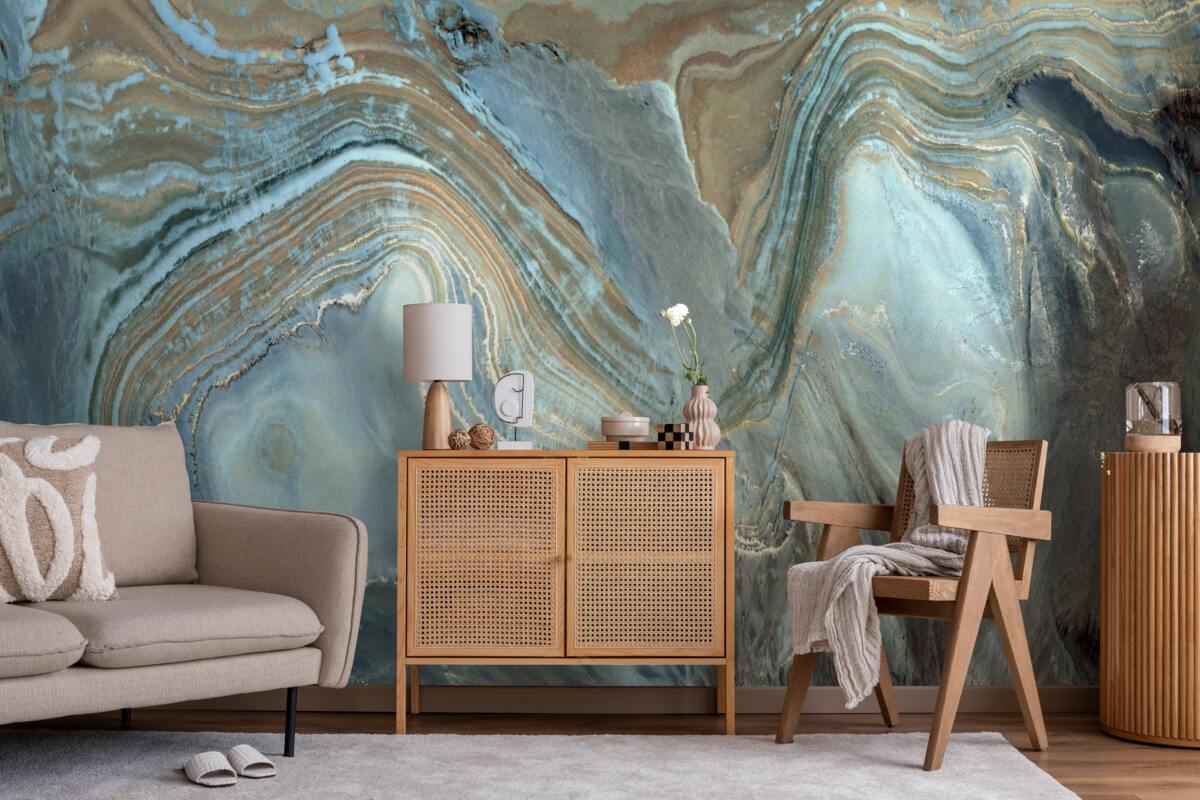 Fototapeta syntéza modrého topásu