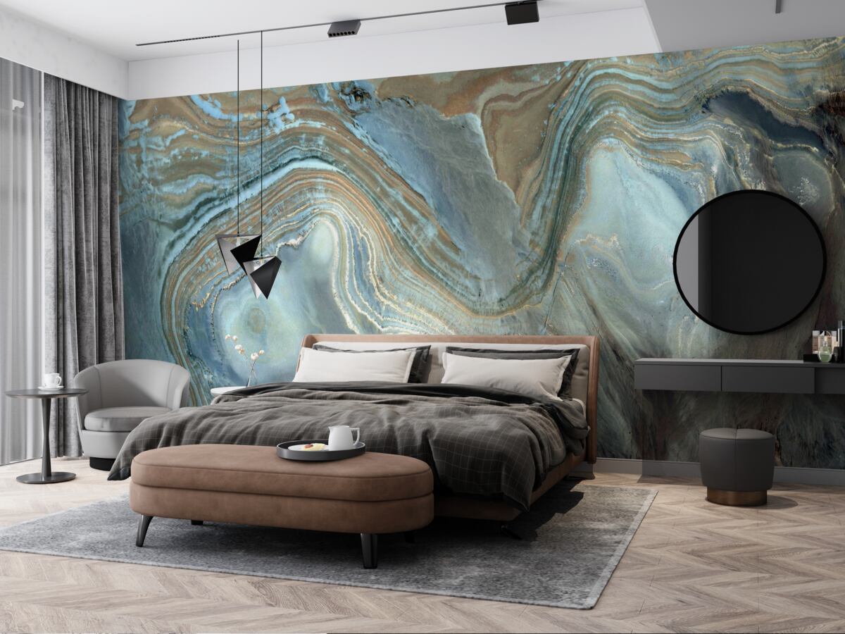 Fototapeta syntéza modrého topásu