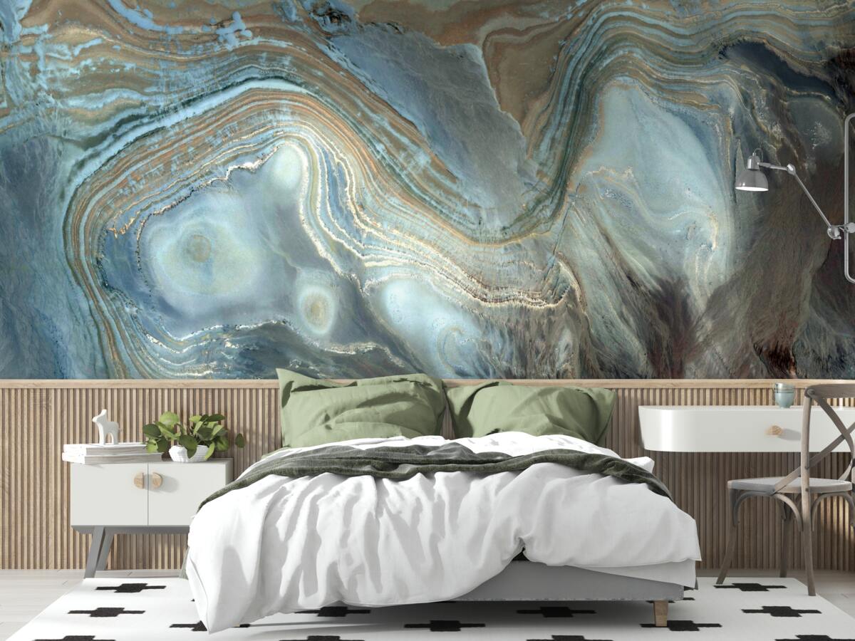 Fototapeta syntéza modrého topásu