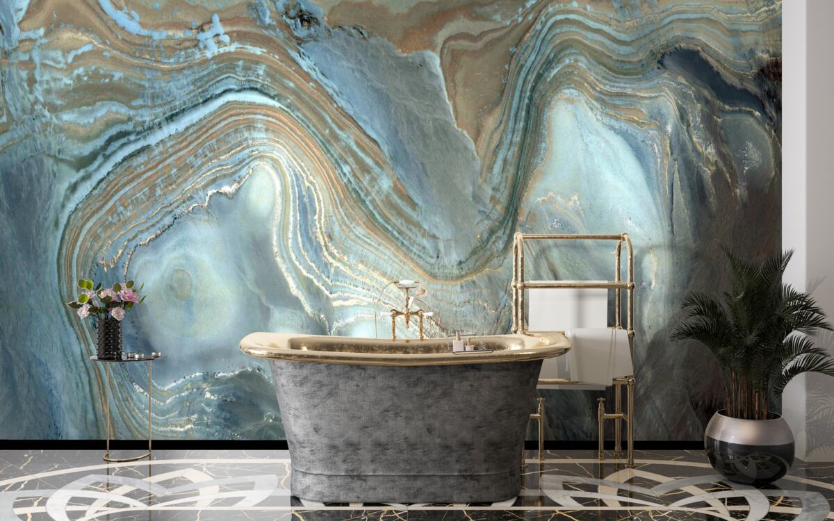 Fototapeta syntéza modrého topásu