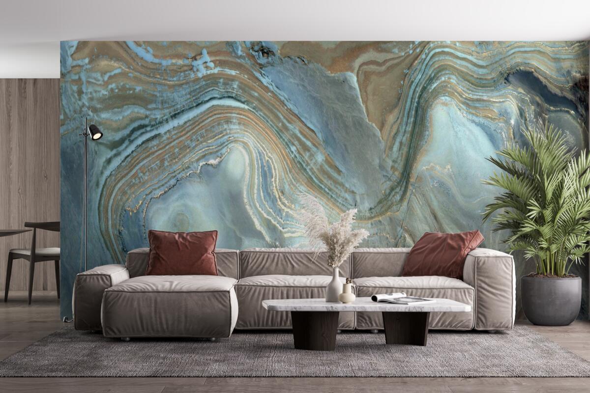 Fototapeta syntéza modrého topásu