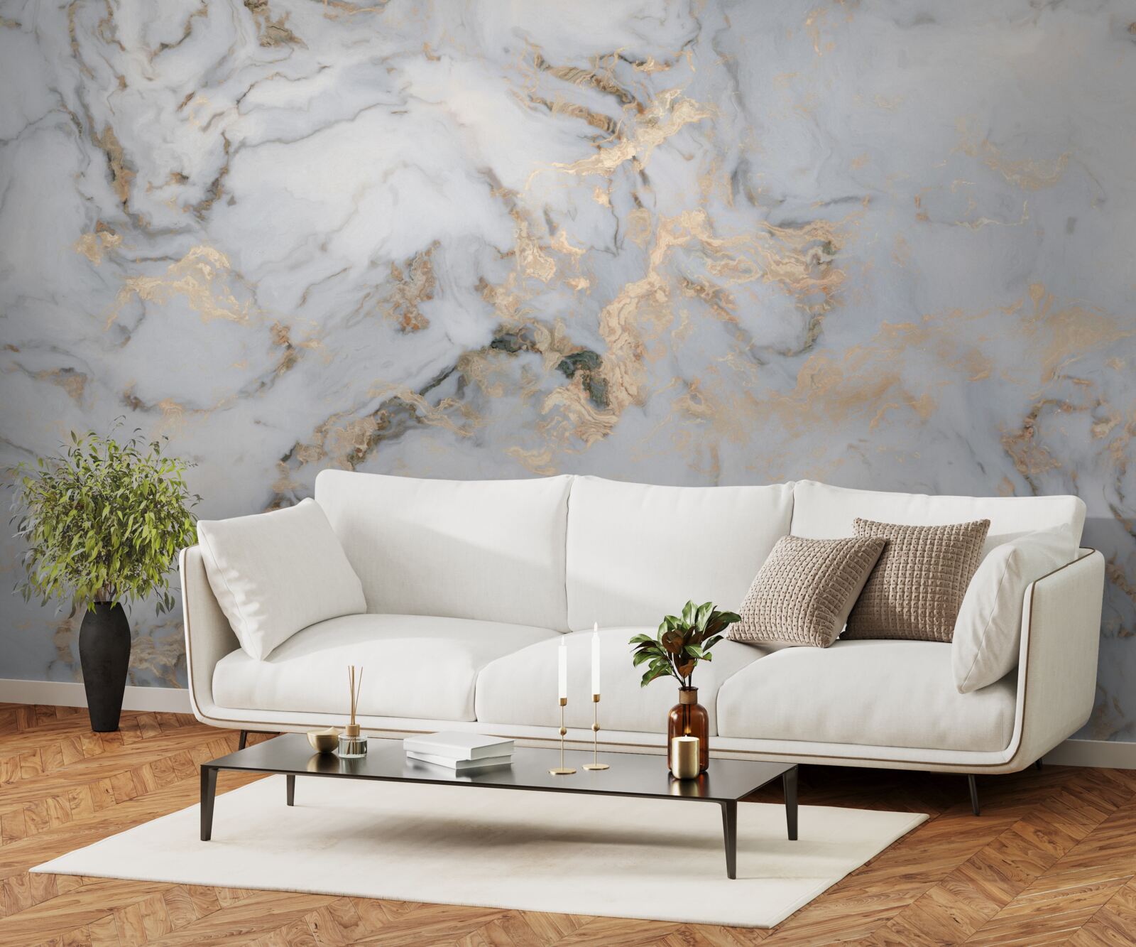 Fototapeta mramor s malachitovým akcentom