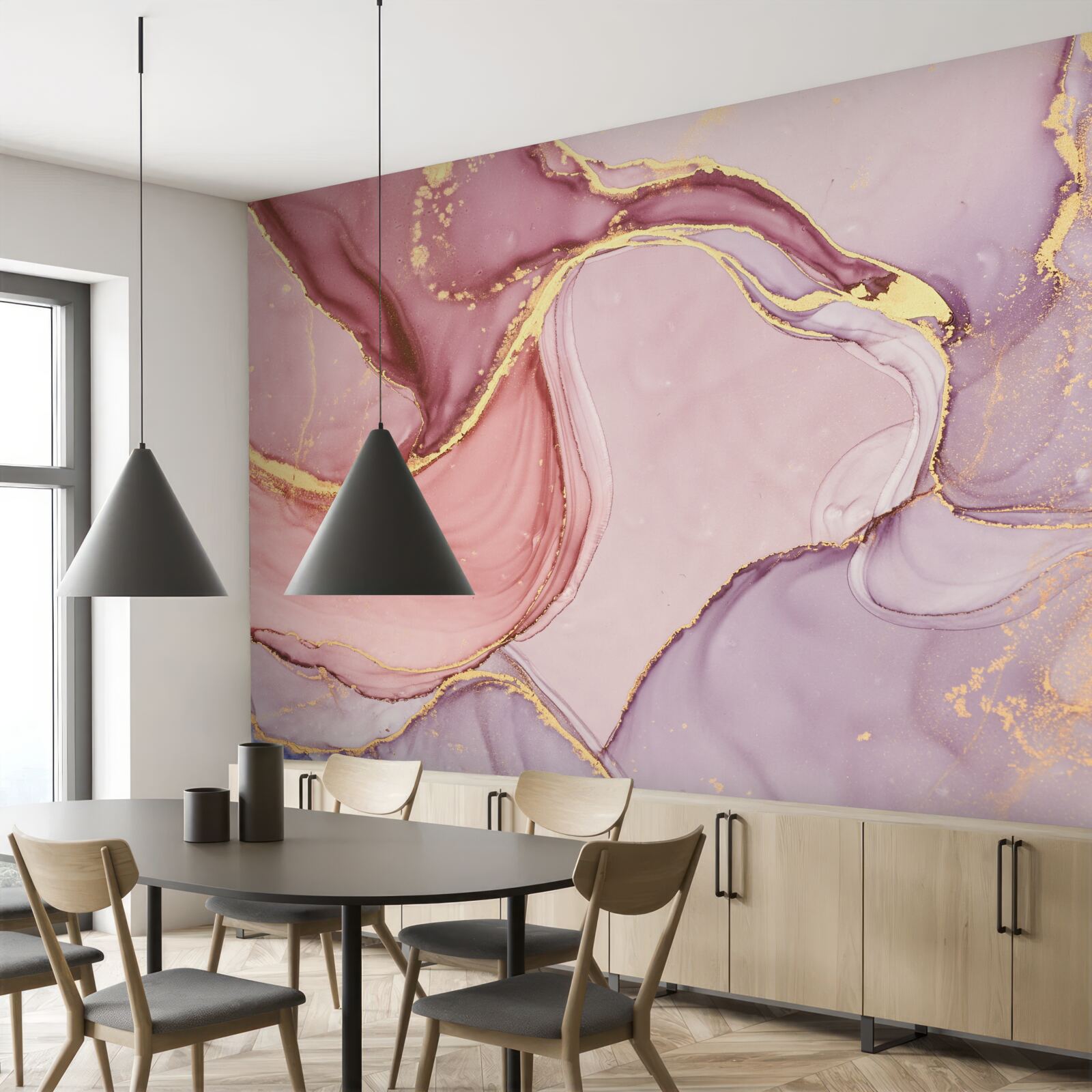 Fototapeta jemná tekutina v odtieni ružovofialovej