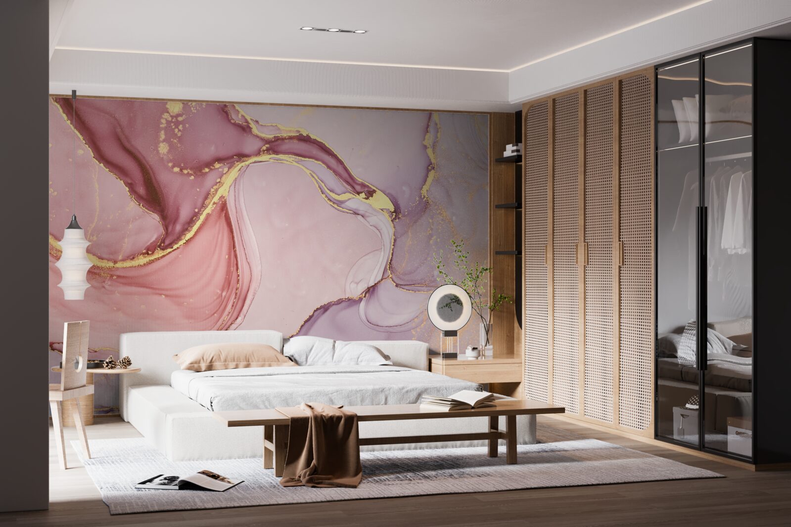 Fototapeta jemná tekutina v odtieni ružovofialovej