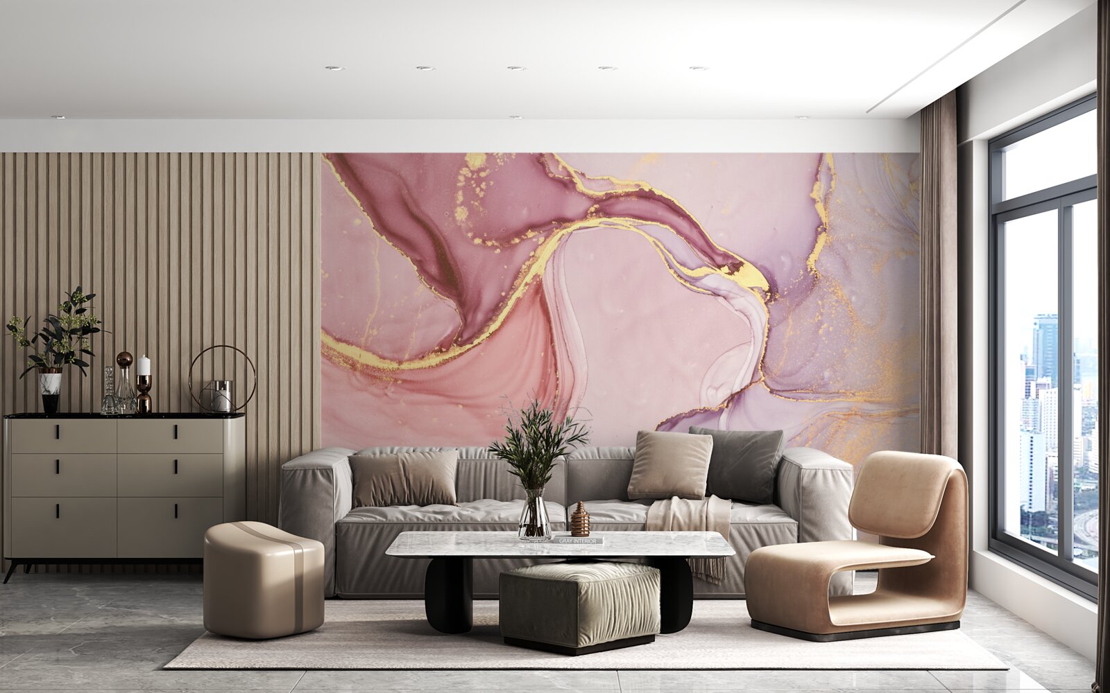 Fototapeta jemná tekutina v odtieni ružovofialovej