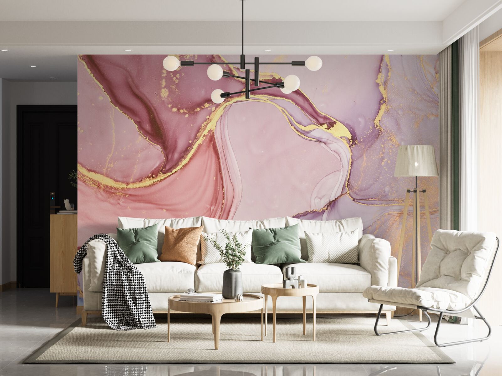 Fototapeta jemná tekutina v odtieni ružovofialovej