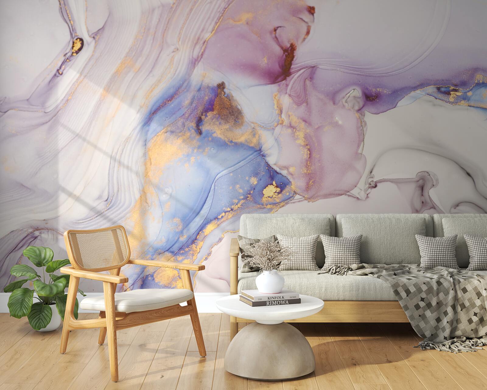 Fototapeta mramorové pozadie s akvarelovým tienidlom na posteľ