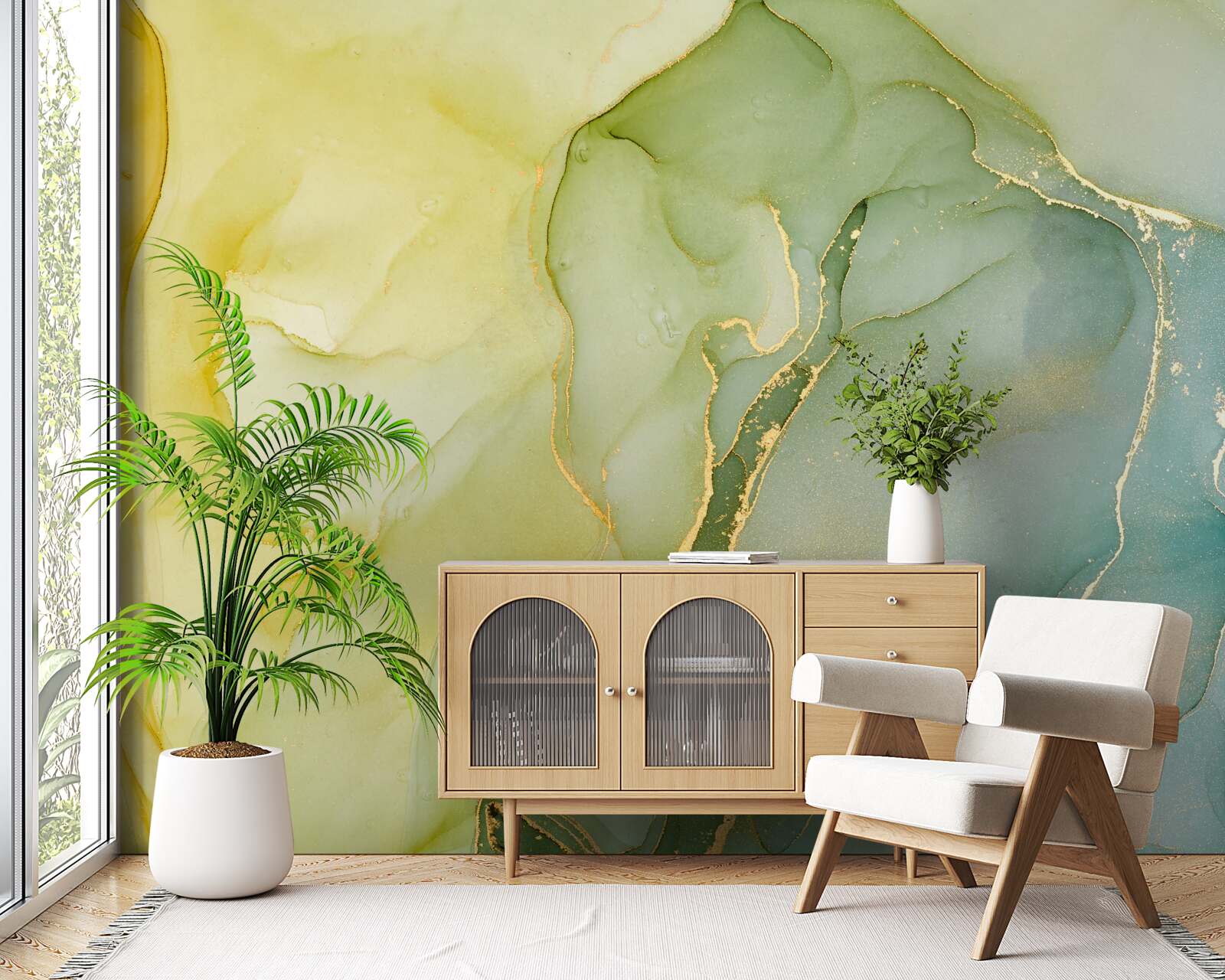 Fototapeta mramorové pozadie v odtieňoch mäty