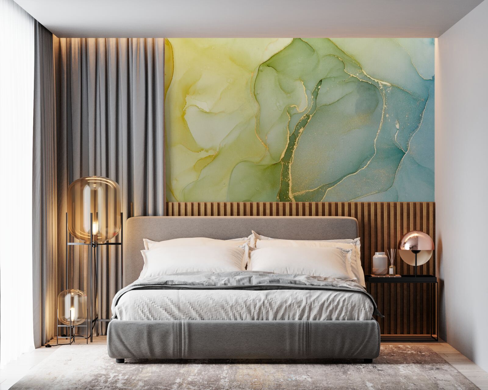 Fototapeta mramorové pozadie v odtieňoch mäty