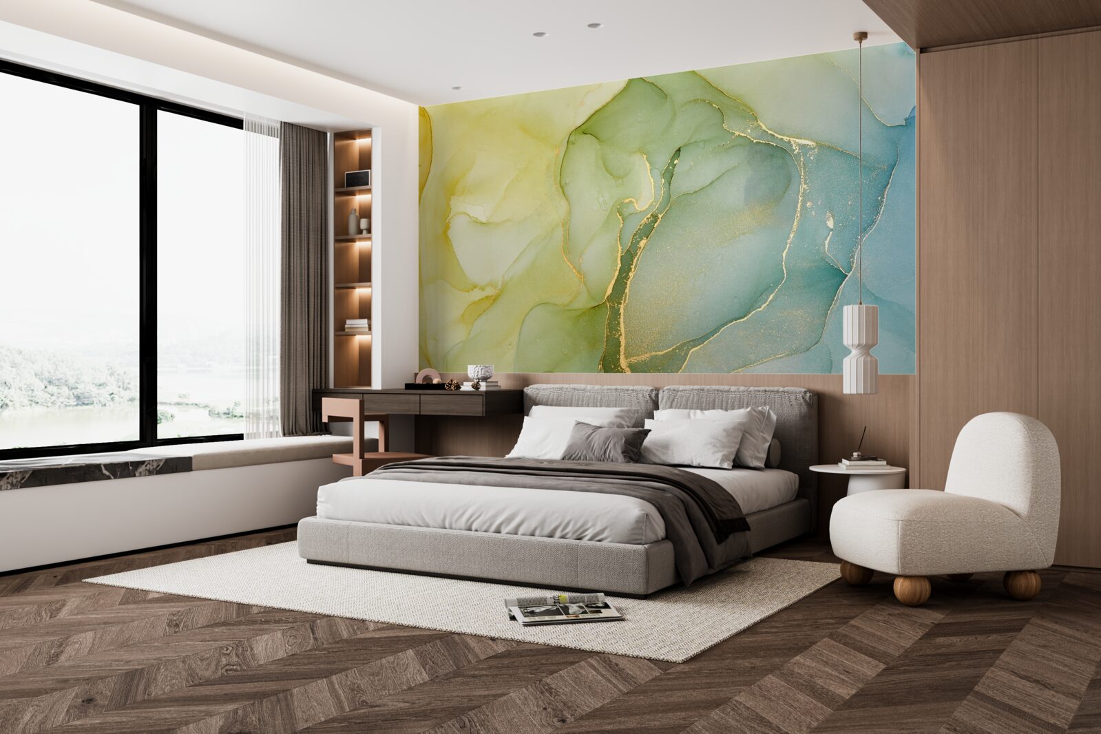 Fototapeta mramorové pozadie v odtieňoch mäty